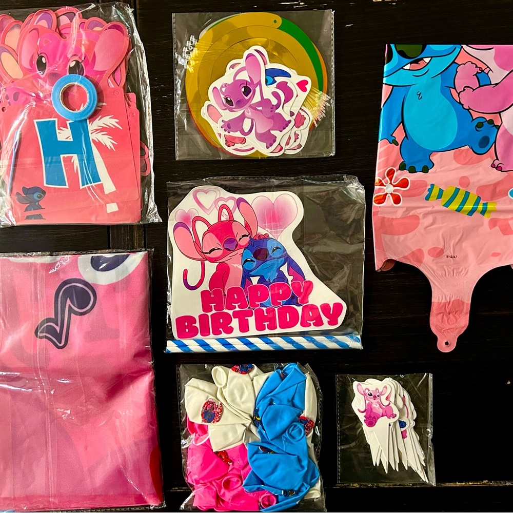 Stitch & Angel Birthday Party Decorations